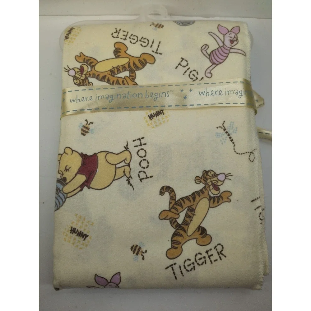 NEW VNTG🍯Disney Winnie The Pooh And Friends Nursery Receiving Baby Blanket Gift